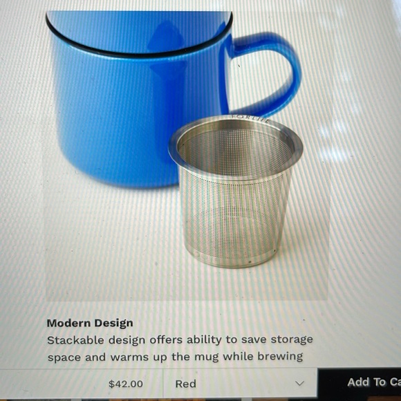 Tea for One with Infuser, New - Picture 4 of 8